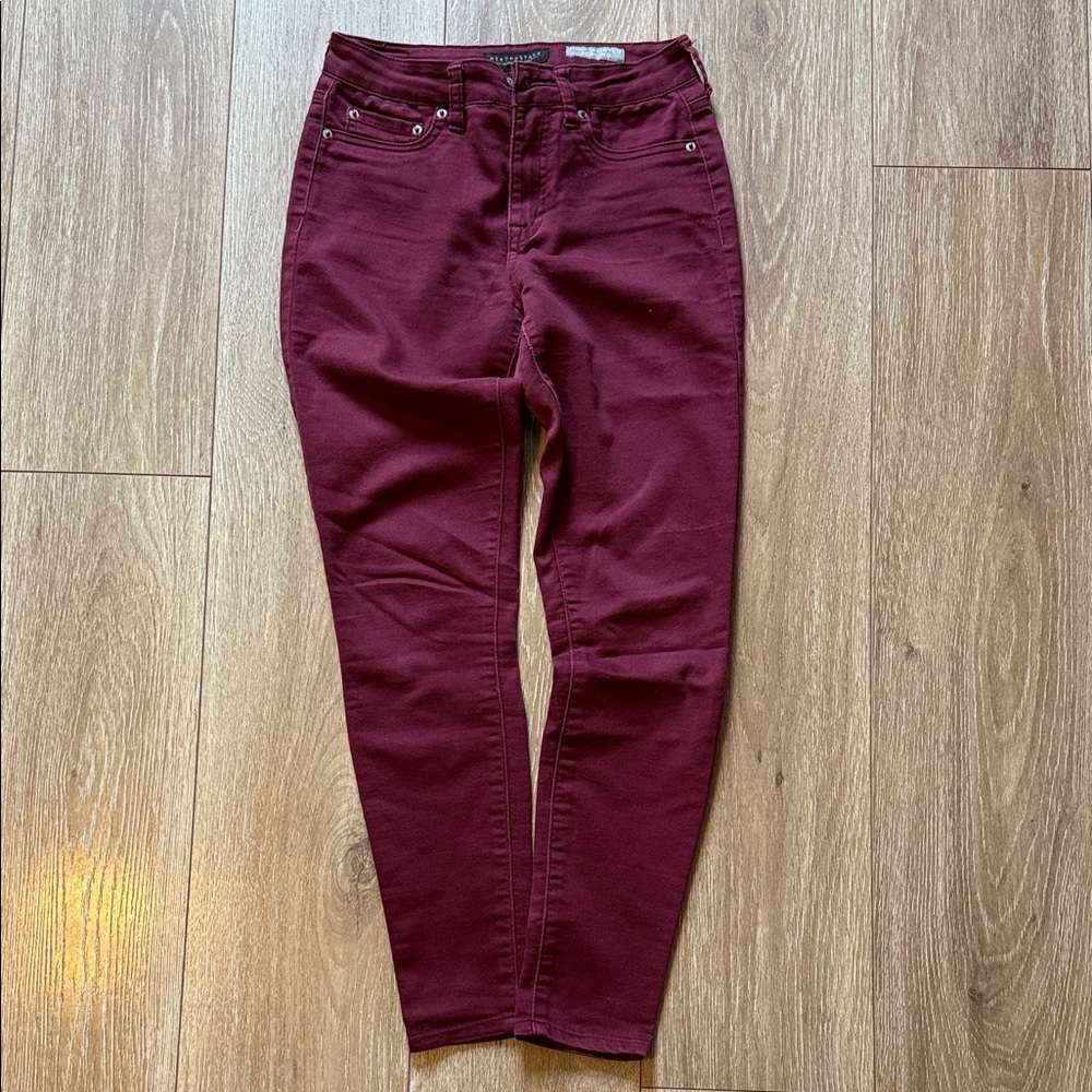 Aeropostale Women's Burgundy Skinny Jeggings